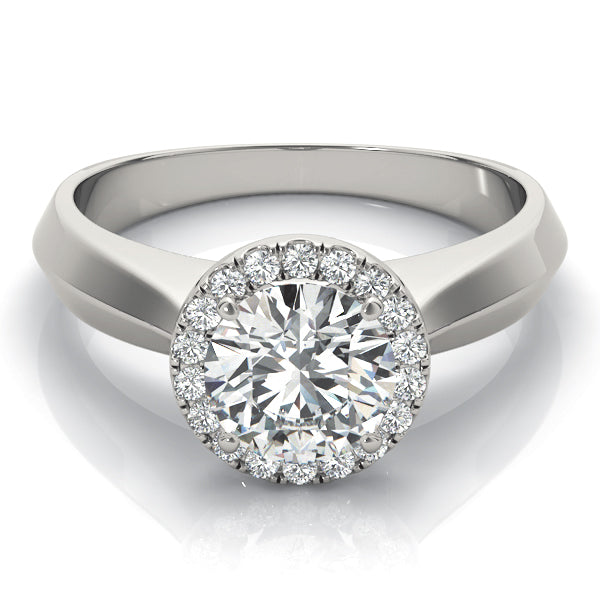 Couture Solitaires Any Shape Round Diamond Engagement Ring — 9K/18K Gold & Platinum