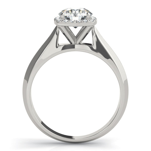 Romantic Solitaires Any Shape Round Diamond Engagement Ring — 9K/18K Gold & Platinum