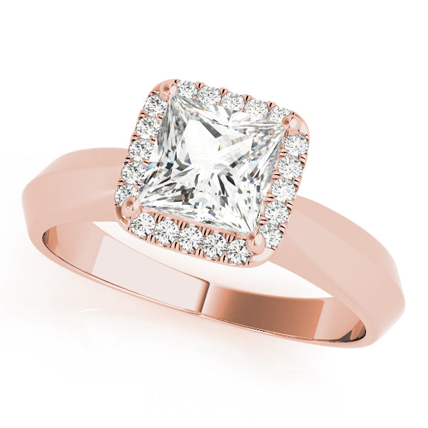 Statement Solitaires Any Shape Princess Diamond Engagement Ring — 9K/18K Gold & Platinum