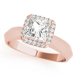 Statement Solitaires Any Shape Princess Diamond Engagement Ring — 9K/18K Gold & Platinum