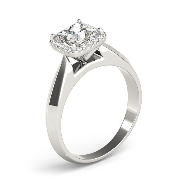 Statement Solitaires Any Shape Princess Diamond Engagement Ring — 9K/18K Gold & Platinum