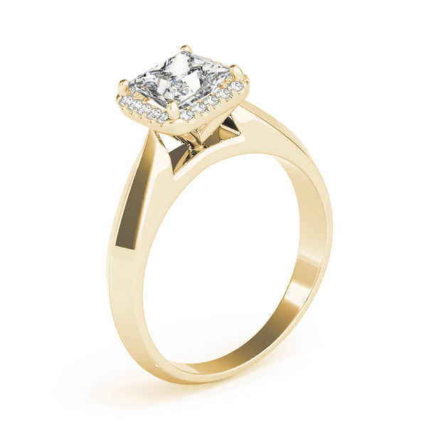 Statement Solitaires Any Shape Princess Diamond Engagement Ring — 9K/18K Gold & Platinum