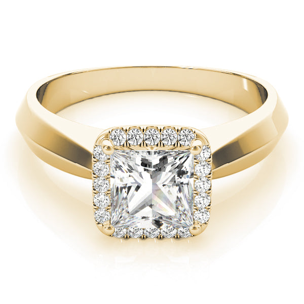 Statement Solitaires Any Shape Princess Diamond Engagement Ring — 9K/18K Gold & Platinum