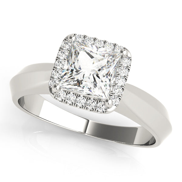 Statement Solitaires Any Shape Princess Diamond Engagement Ring — 9K/18K Gold & Platinum