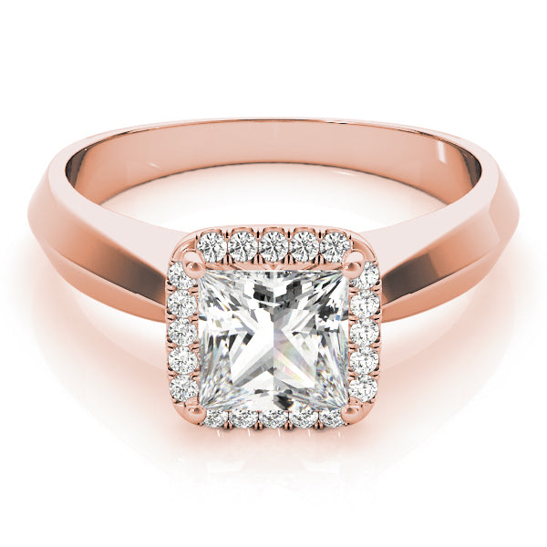 Statement Solitaires Any Shape Princess Diamond Engagement Ring — 9K/18K Gold & Platinum