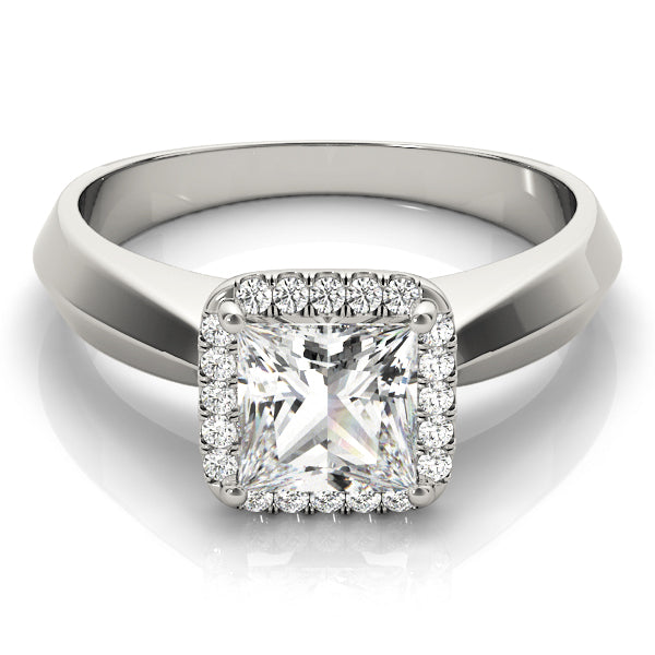 Statement Solitaires Any Shape Princess Diamond Engagement Ring — 9K/18K Gold & Platinum