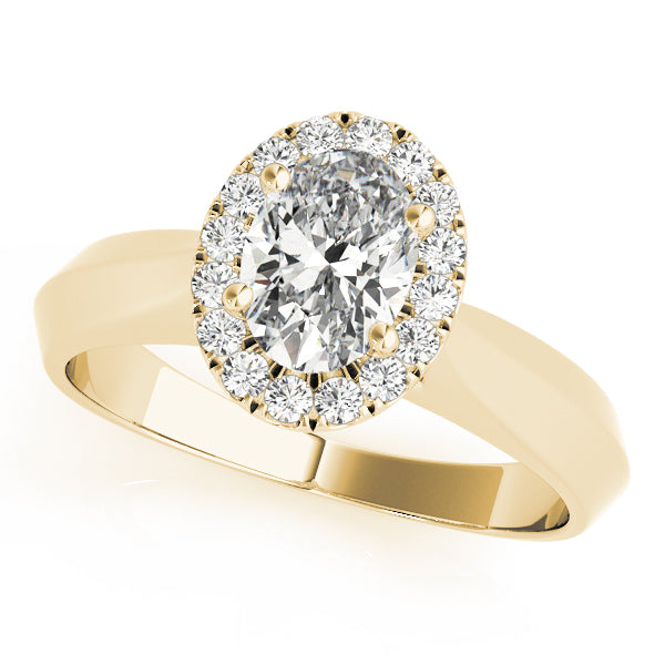 Refined Solitaires Any Shape Oval Diamond Engagement Ring — 9K/18K Gold & Platinum