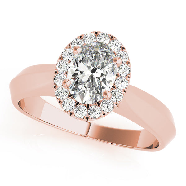 Refined Solitaires Any Shape Oval Diamond Engagement Ring — 9K/18K Gold & Platinum