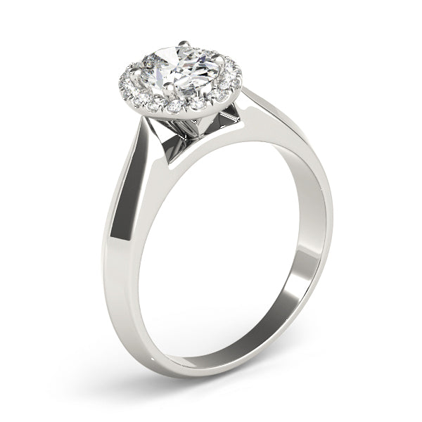 Refined Solitaires Any Shape Oval Diamond Engagement Ring — 9K/18K Gold & Platinum