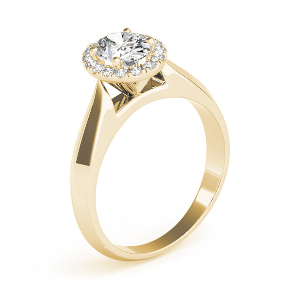 Refined Solitaires Any Shape Oval Diamond Engagement Ring — 9K/18K Gold & Platinum