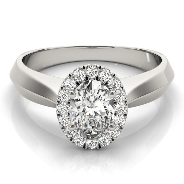 Refined Solitaires Any Shape Oval Diamond Engagement Ring — 9K/18K Gold & Platinum