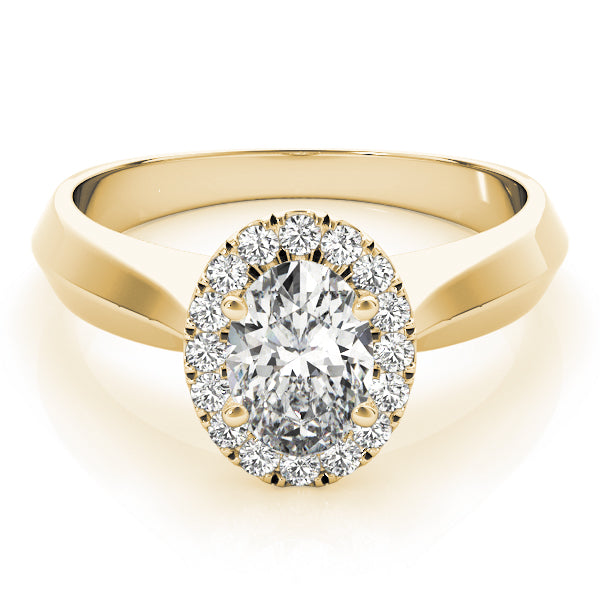 Refined Solitaires Any Shape Oval Diamond Engagement Ring — 9K/18K Gold & Platinum