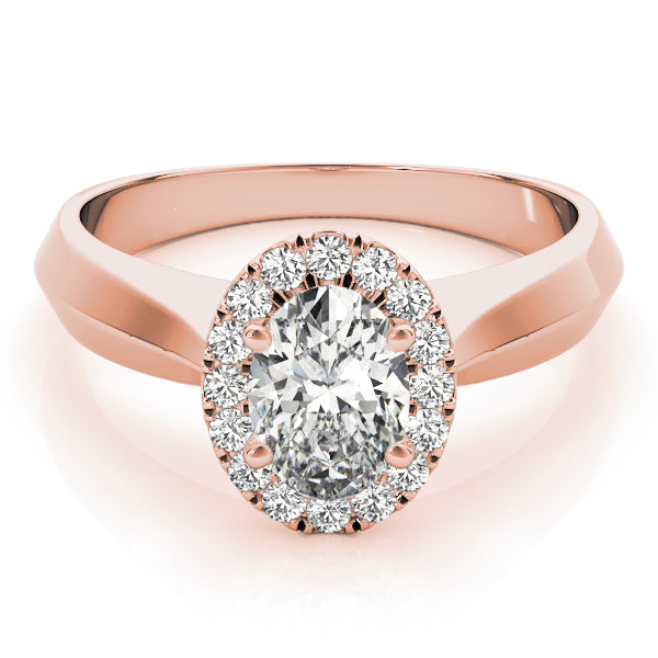 Refined Solitaires Any Shape Oval Diamond Engagement Ring — 9K/18K Gold & Platinum