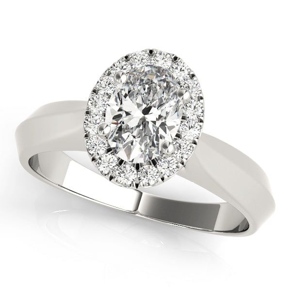 Refined Solitaires Any Shape Oval Diamond Engagement Ring — 9K/18K Gold & Platinum