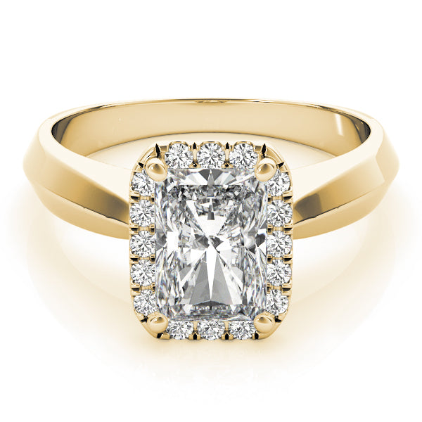Lustrous Solitaires Any Shape Emerald Diamond Engagement Ring — 9K/18K Gold & Platinum