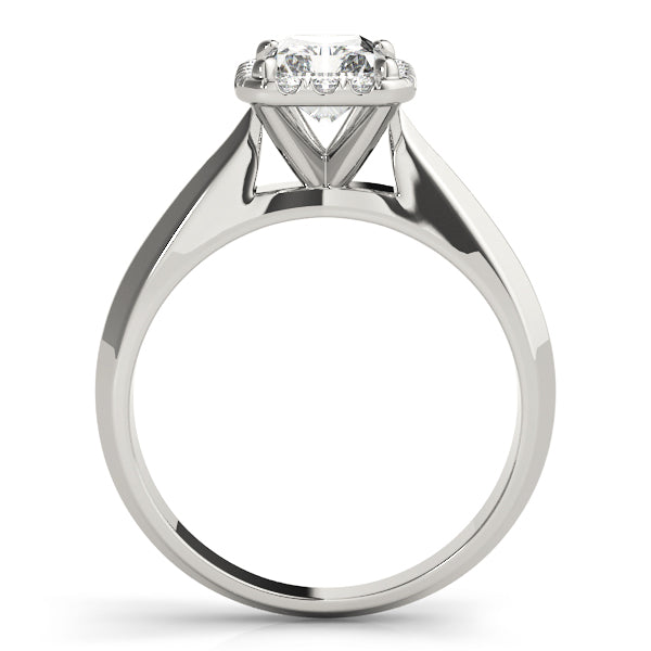 Lustrous Solitaires Any Shape Emerald Diamond Engagement Ring — 9K/18K Gold & Platinum