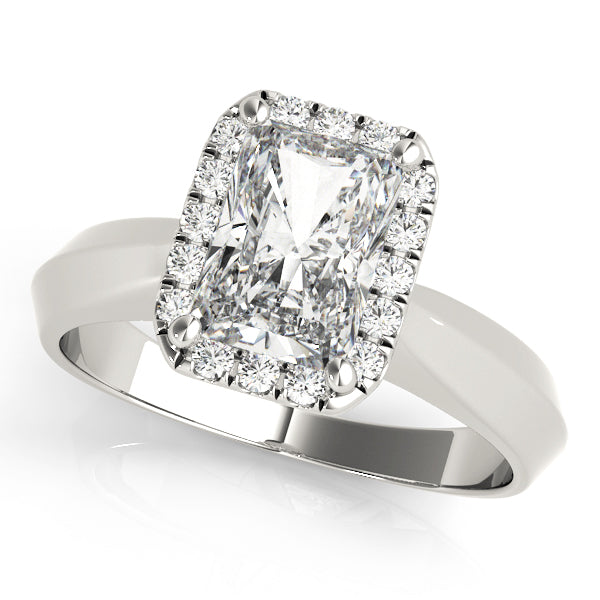 Lustrous Solitaires Any Shape Emerald Diamond Engagement Ring — 9K/18K Gold & Platinum
