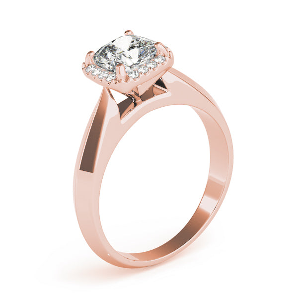Opulent Solitaires Any Shape Cushion Diamond Engagement Ring — 9K/18K Gold & Platinum