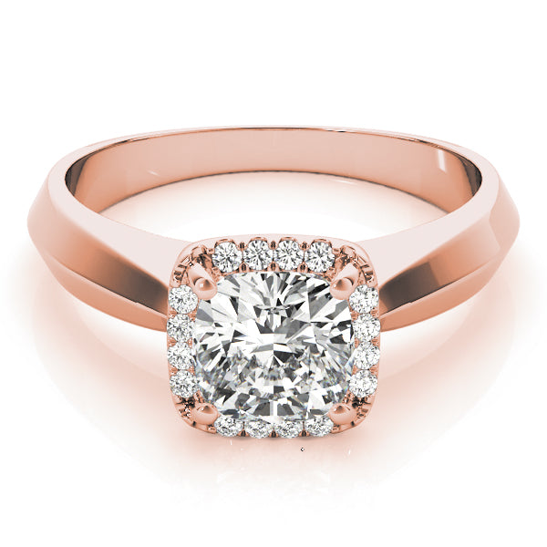 Opulent Solitaires Any Shape Cushion Diamond Engagement Ring — 9K/18K Gold & Platinum