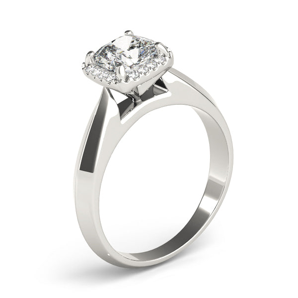 Opulent Solitaires Any Shape Cushion Diamond Engagement Ring — 9K/18K Gold & Platinum