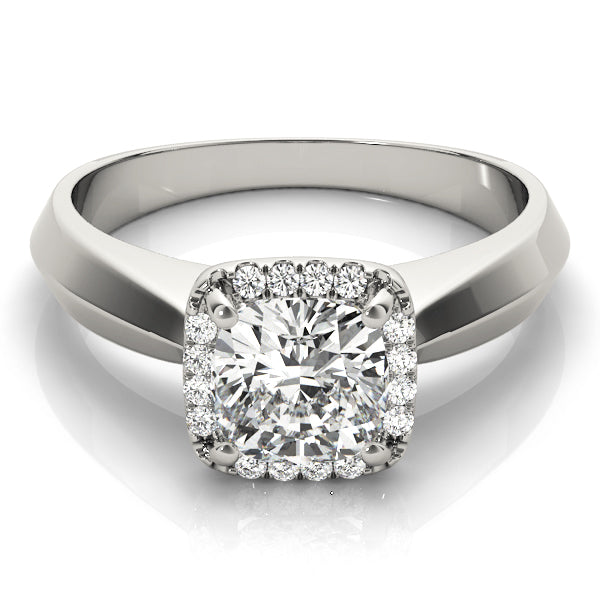 Opulent Solitaires Any Shape Cushion Diamond Engagement Ring — 9K/18K Gold & Platinum
