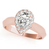 Iconic Solitaires Any Shape Pear Diamond Engagement Ring — 9K/18K Gold & Platinum