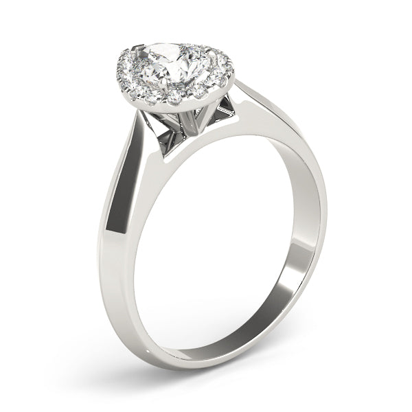 Iconic Solitaires Any Shape Pear Diamond Engagement Ring — 9K/18K Gold & Platinum
