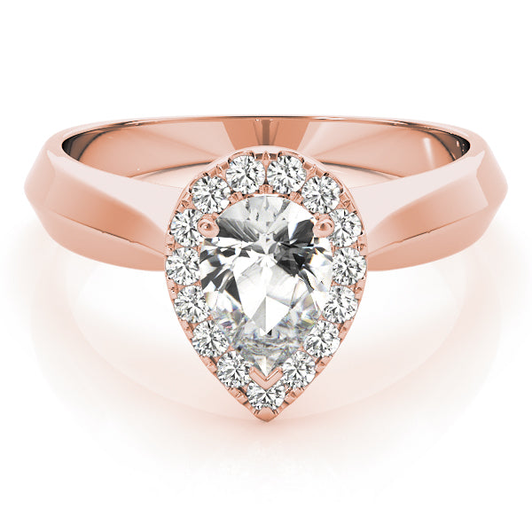 Iconic Solitaires Any Shape Pear Diamond Engagement Ring — 9K/18K Gold & Platinum