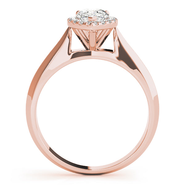Iconic Solitaires Any Shape Pear Diamond Engagement Ring — 9K/18K Gold & Platinum