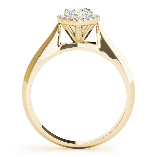 Iconic Solitaires Any Shape Pear Diamond Engagement Ring — 9K/18K Gold & Platinum