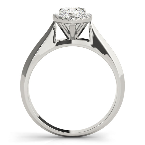 Iconic Solitaires Any Shape Pear Diamond Engagement Ring — 9K/18K Gold & Platinum