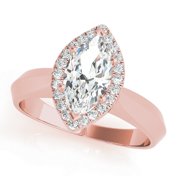 Celestial Solitaires Any Shape Marquise Diamond Engagement Ring — 9K/18K Gold & Platinum