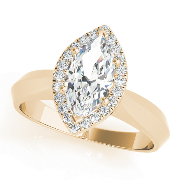 Celestial Solitaires Any Shape Marquise Diamond Engagement Ring — 9K/18K Gold & Platinum