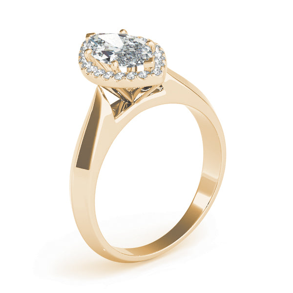 Celestial Solitaires Any Shape Marquise Diamond Engagement Ring — 9K/18K Gold & Platinum