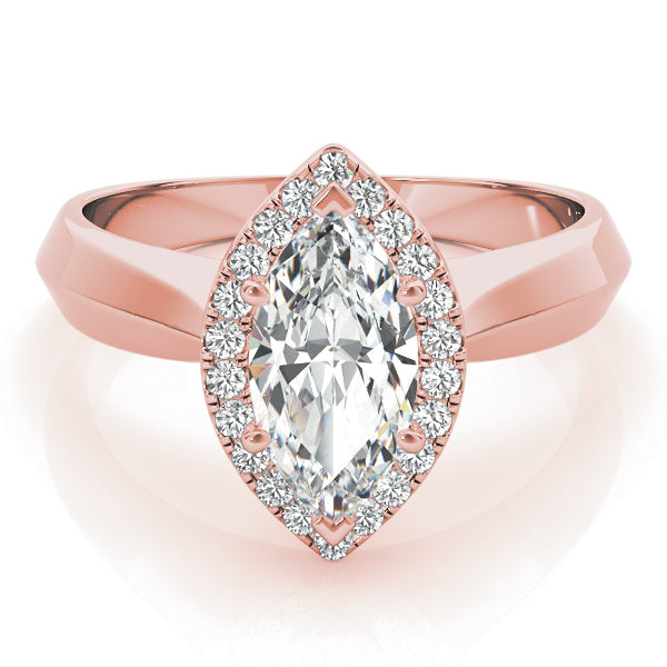 Celestial Solitaires Any Shape Marquise Diamond Engagement Ring — 9K/18K Gold & Platinum