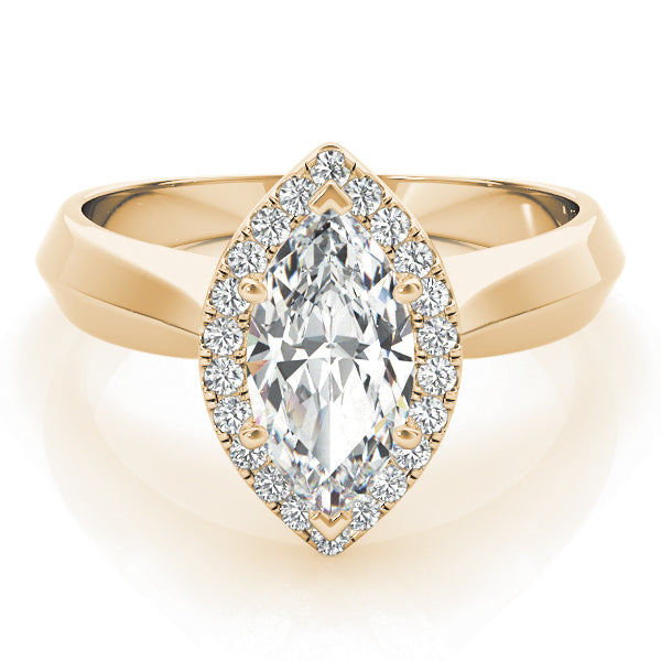 Celestial Solitaires Any Shape Marquise Diamond Engagement Ring — 9K/18K Gold & Platinum