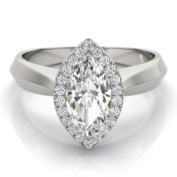 Celestial Solitaires Any Shape Marquise Diamond Engagement Ring — 9K/18K Gold & Platinum