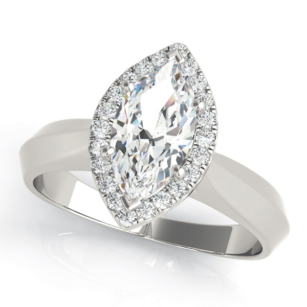 Celestial Solitaires Any Shape Marquise Diamond Engagement Ring — 9K/18K Gold & Platinum