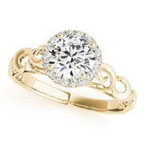 Splendid Solitaires Any Shape Round Diamond Engagement Ring — 9K/18K Gold & Platinum