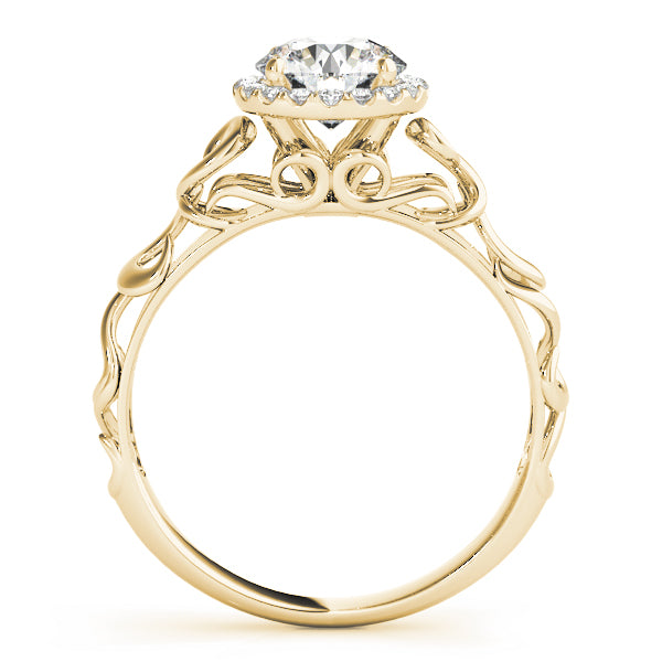 Splendid Solitaires Any Shape Round Diamond Engagement Ring — 9K/18K Gold & Platinum