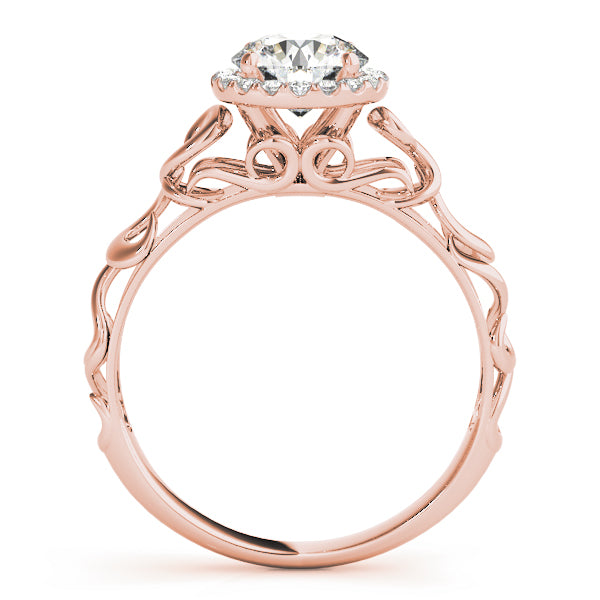 Splendid Solitaires Any Shape Round Diamond Engagement Ring — 9K/18K Gold & Platinum