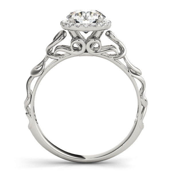Splendid Solitaires Any Shape Round Diamond Engagement Ring — 9K/18K Gold & Platinum