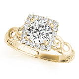 Enchanted Solitaires Any Shape Round Diamond Engagement Ring — 9K/18K Gold & Platinum