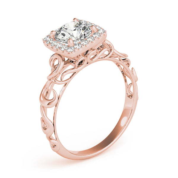 Enchanted Solitaires Any Shape Round Diamond Engagement Ring — 9K/18K Gold & Platinum