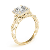 Enchanted Solitaires Any Shape Round Diamond Engagement Ring — 9K/18K Gold & Platinum