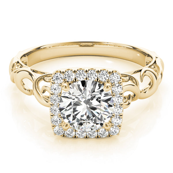 Enchanted Solitaires Any Shape Round Diamond Engagement Ring — 9K/18K Gold & Platinum