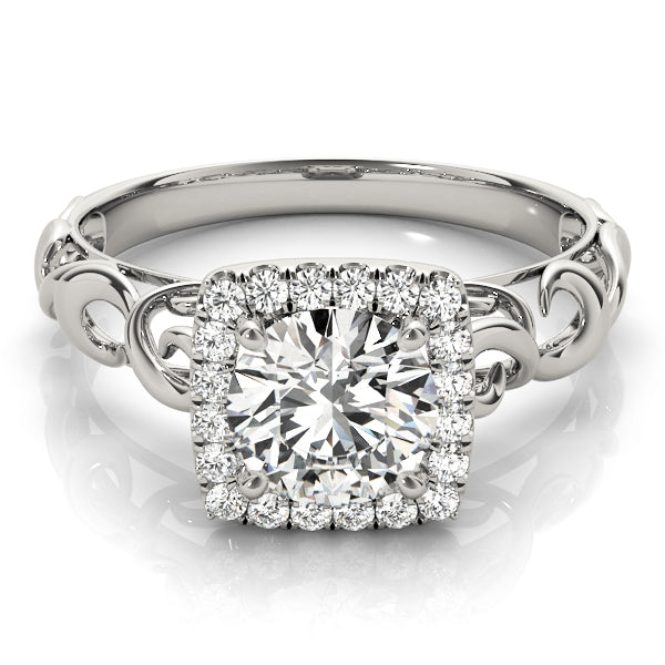 Enchanted Solitaires Any Shape Round Diamond Engagement Ring — 9K/18K Gold & Platinum