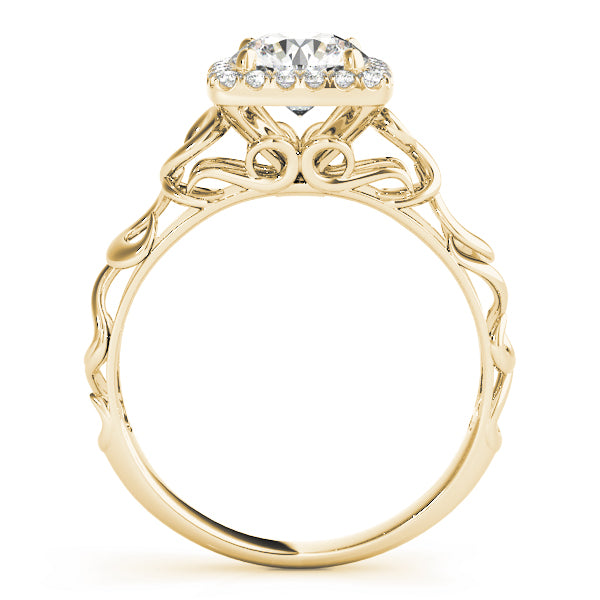 Enchanted Solitaires Any Shape Round Diamond Engagement Ring — 9K/18K Gold & Platinum