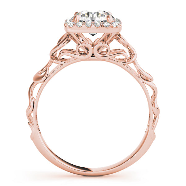 Enchanted Solitaires Any Shape Round Diamond Engagement Ring — 9K/18K Gold & Platinum
