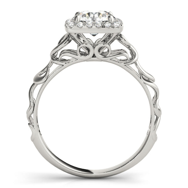 Enchanted Solitaires Any Shape Round Diamond Engagement Ring — 9K/18K Gold & Platinum